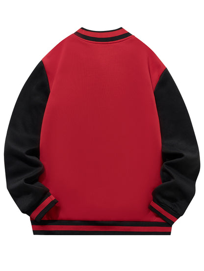 Red & Black Letterman Jacket – A Logo Varsity Street Style