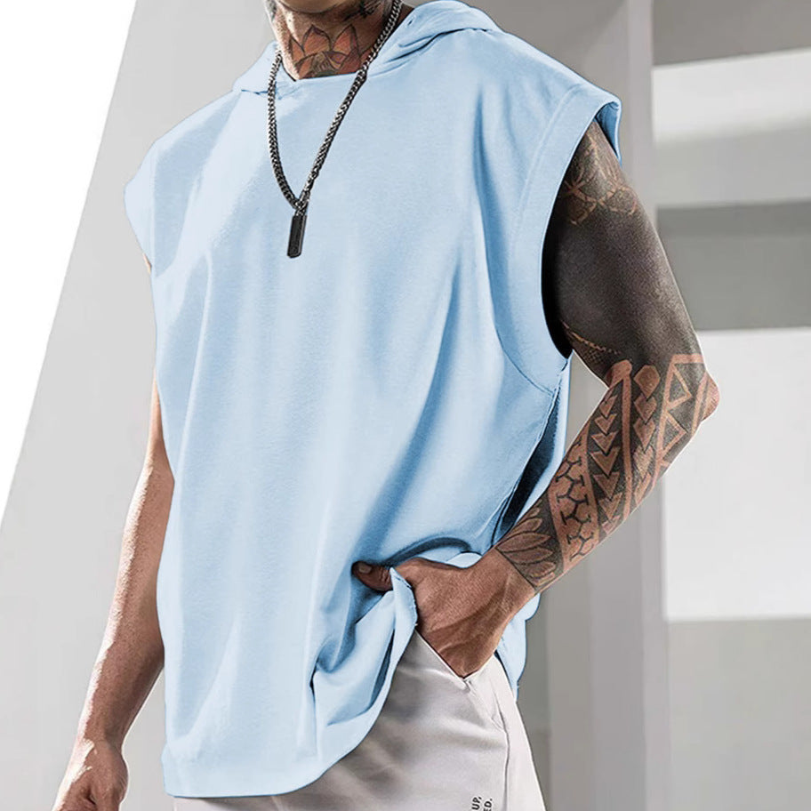 Men’s Sleeveless Hoodie Vest – Performance Gym & Summer Fit
