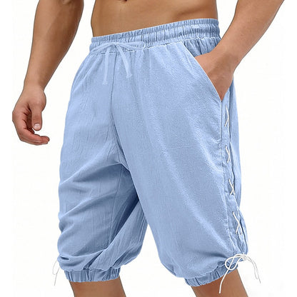 Men’s Linen Drawstring Shorts – Relaxed Streetwear Summer Fit