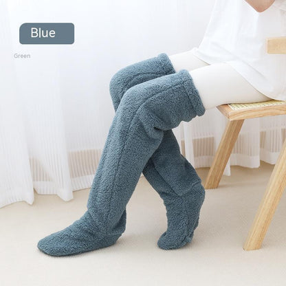 Calcetines largos peludos por encima de la rodilla Loom & Soul™ – Medias unisex cálidas para invierno y para casa