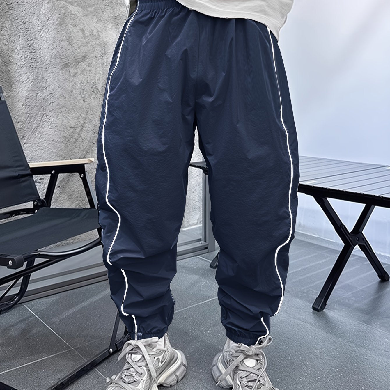 Pantalones de Jogging Holgados de Hombre con Cordón – Transpirables Informales para Exteriores