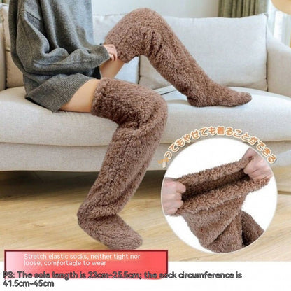 Calcetines largos peludos por encima de la rodilla Loom & Soul™ – Medias unisex cálidas para invierno y para casa
