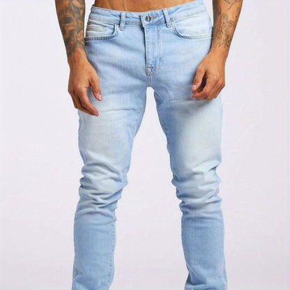 Vaqueros elásticos ajustados grises para hombre – Vaqueros transpirables y modernos para todas las estaciones