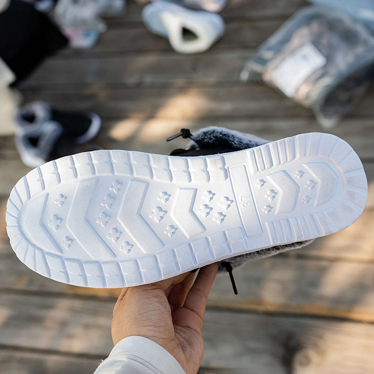 Mocassins à enfiler pour femmes – Chaussures d'hiver décontractées chaudes et antidérapantes avec semelle en EVA