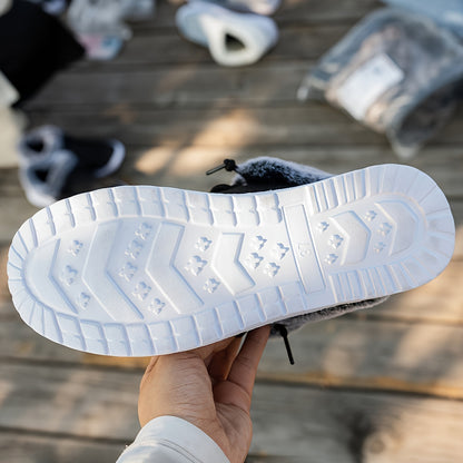 Mocassins à enfiler pour femmes – Chaussures d'hiver décontractées chaudes et antidérapantes avec semelle en EVA