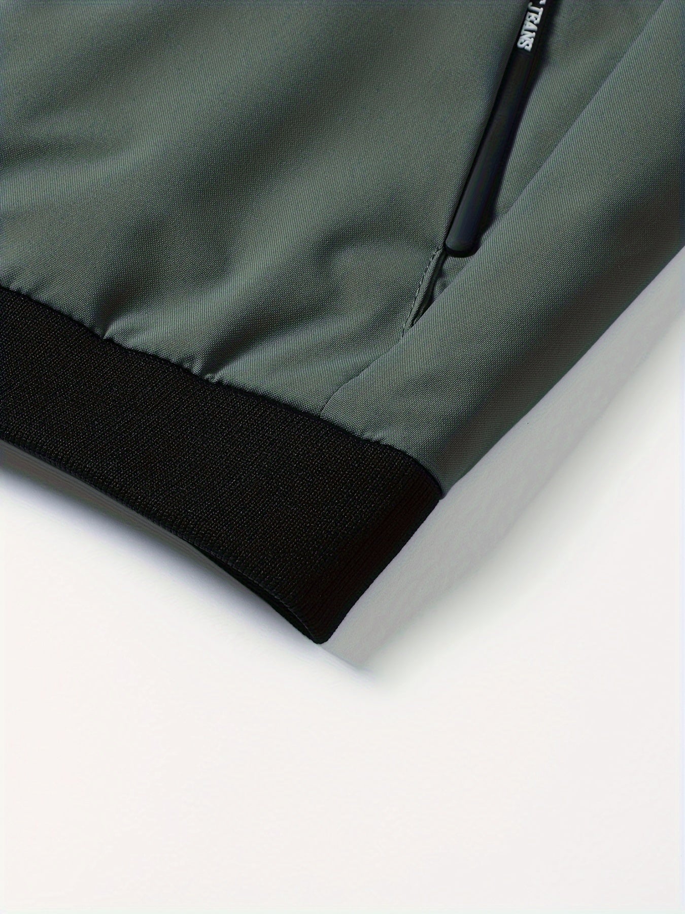 Men’s Letter Embroidered Bomber Jacket – Sporty Casual Streetwear