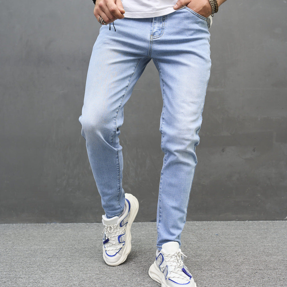 Loom & Soul™ Skinny Stretch Jeans – Men’s Mid-Waist Slim Tapered Denim Pants