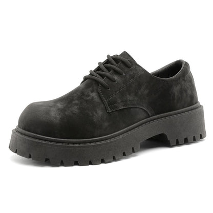 Men’s Retro Work Boots – Low-Top Leather Style Winter Shoes
