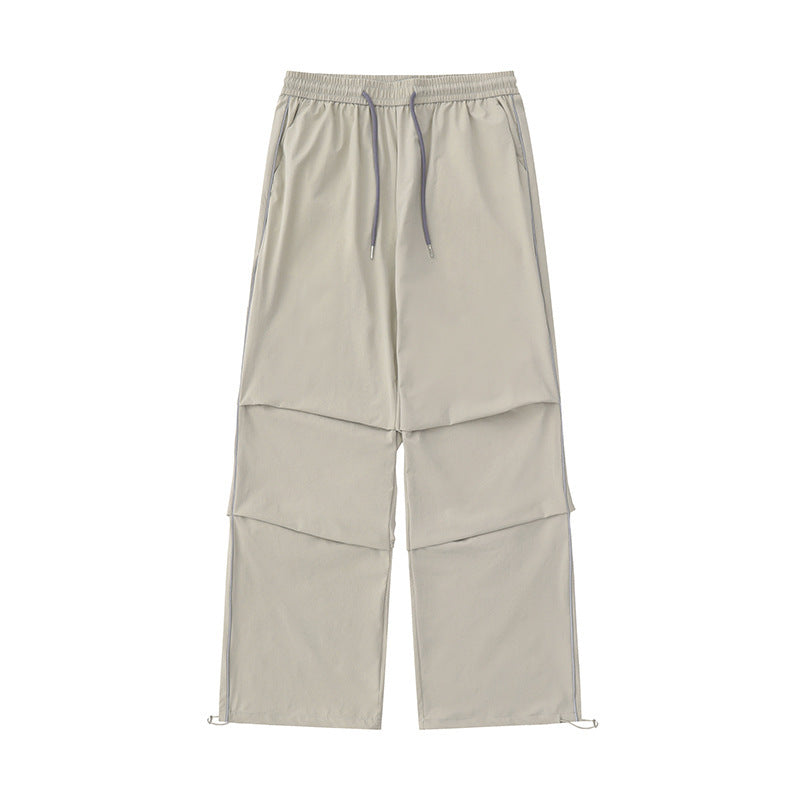 Pantalon Mop pour Femme Loom & Soul™ – Pantalon Parachutiste Plissé Ample en Coton