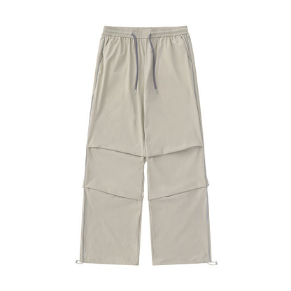 Pantalon Mop pour Femme Loom & Soul™ – Pantalon Parachutiste Plissé Ample en Coton