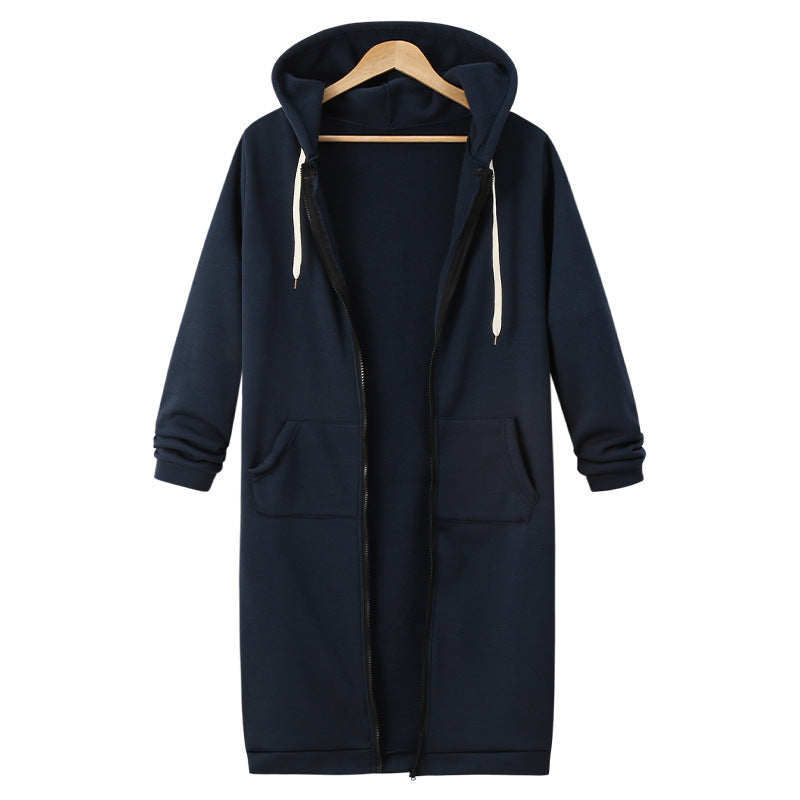 Chaqueta polar con capucha para mujer Loom & Soul – Abrigo largo con cremallera y forro suave, ropa de abrigo casual y cálida