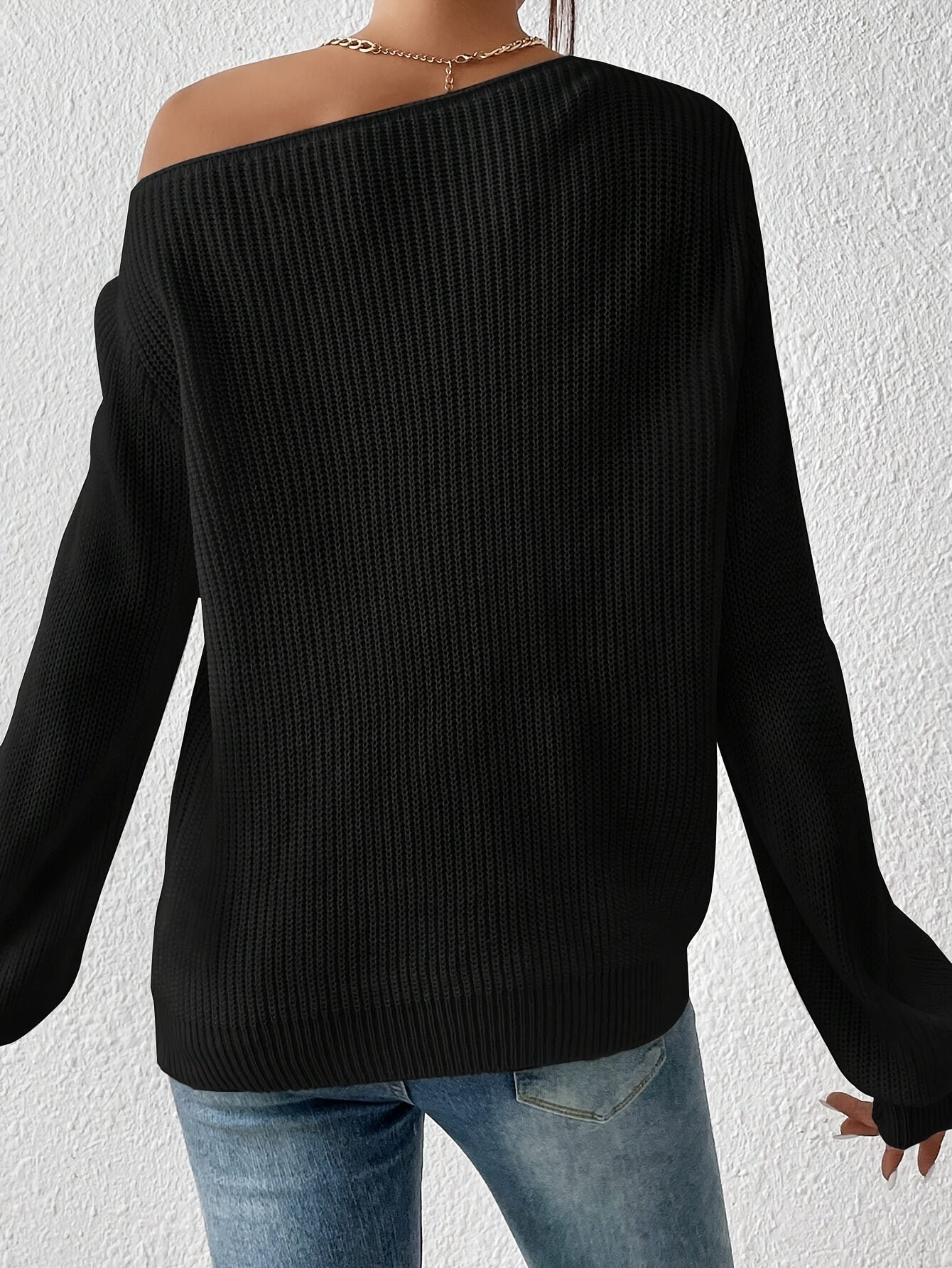 Suéter asimétrico para mujer: jersey elegante para primavera/otoño