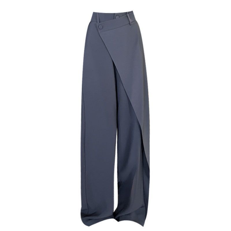 Pantalon large irrégulier Loom & Soul™ – Pantalon ample taille haute pour femme