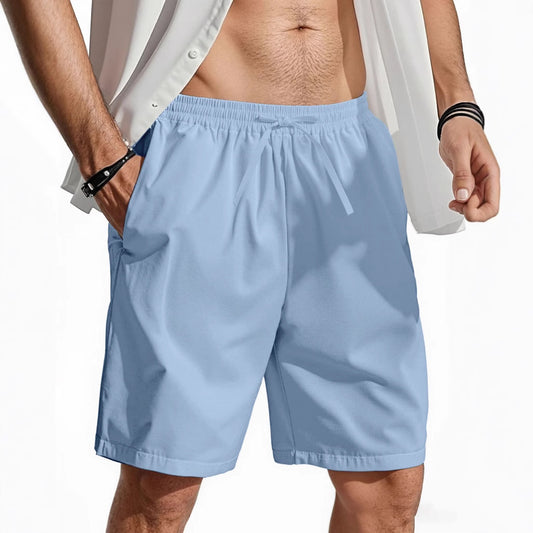 Men’s Cotton-Linen Shorts – Breathable Straight Fit Summer Essential
