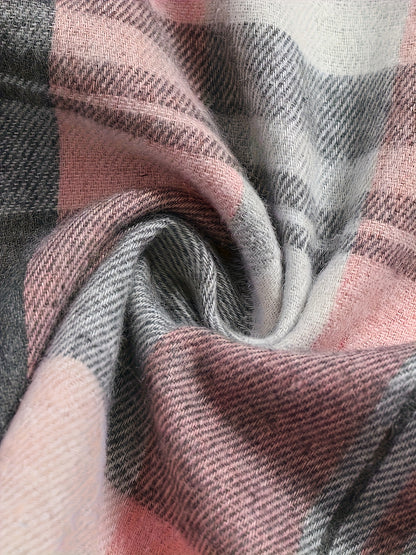 Sudadera retro de cuadros con capucha para mujer – Cárdigan largo de otoño con botones