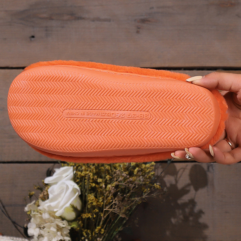 Chaussons Citrouille d'Halloween Loom & Soul – Chaussons d'intérieur chauds et douillets en peluche pour femme, pantoufles confortables antidérapantes (