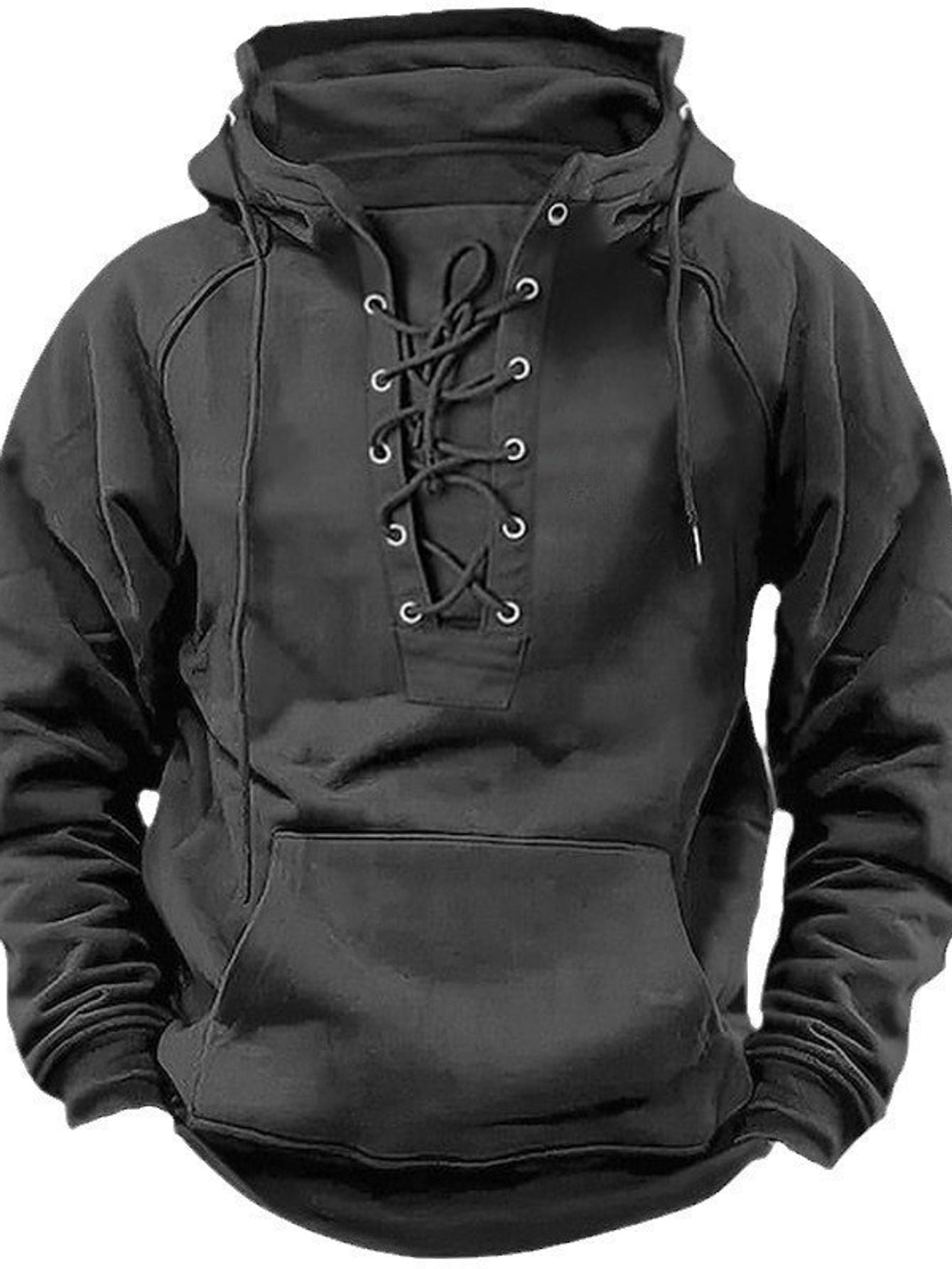 Pull à capuche surdimensionné pour homme – En molleton épais avec poche, grandes tailles