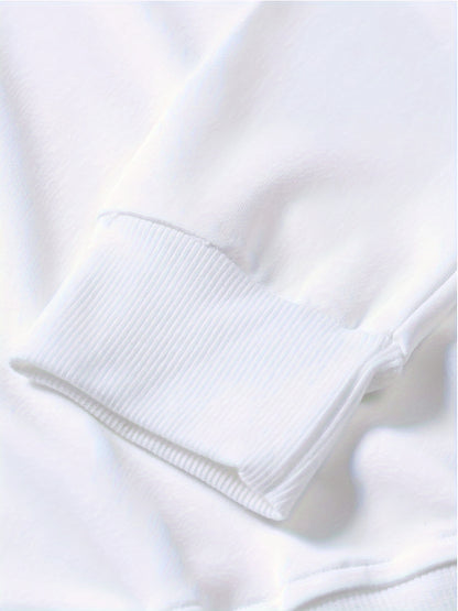 Men’s Printed Crewneck Sweatshirt – Trendy Casual Street Pullover