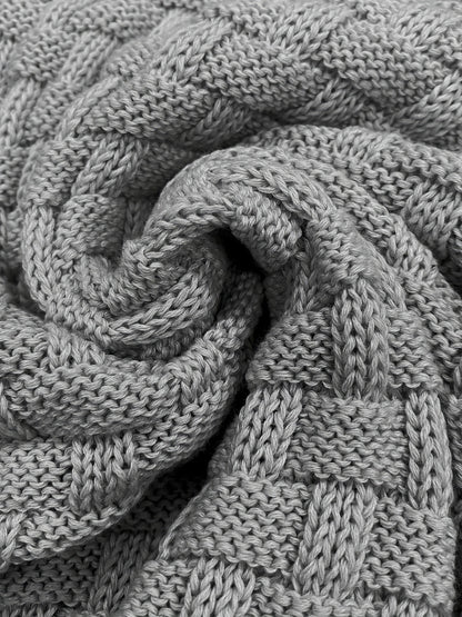 Men’s Waffle Knit Sweater – High Stretch Pullover with Lapel Collar