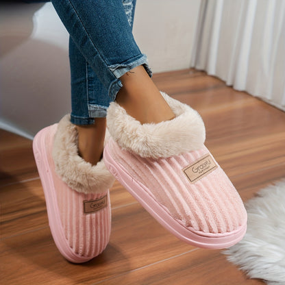 Women’s Thick Sole Slippers – Warm Winter Indoor Comfort