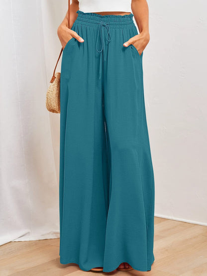 Pantalon de détente large Loom & Soul™ – Jogging taille haute coupe décontractée pour femme avec poches