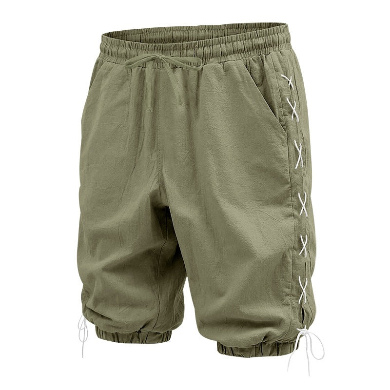 Men’s Linen Drawstring Shorts – Relaxed Streetwear Summer Fit