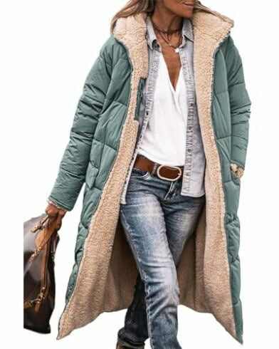 Chaqueta larga Loom & Soul™ Street Chic — Chaqueta de mezcla de algodón de longitud media para mujer con bolsillos | Elegante, cómoda y que inspira confianza