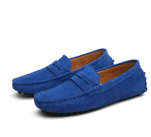 Zapatos Casuales de Piel para Hombre Loom & Soul – Parte Superior de Piel Genuina de Vacuno, Forro de Piel de Cerdo, Suela de Goma Antideslizante, Puntera Redonda, Comodidad sin Cordones