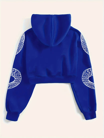 Sudadera con capucha roja para mujer – Sudadera urbana con estampado de Fénix y Mariposa