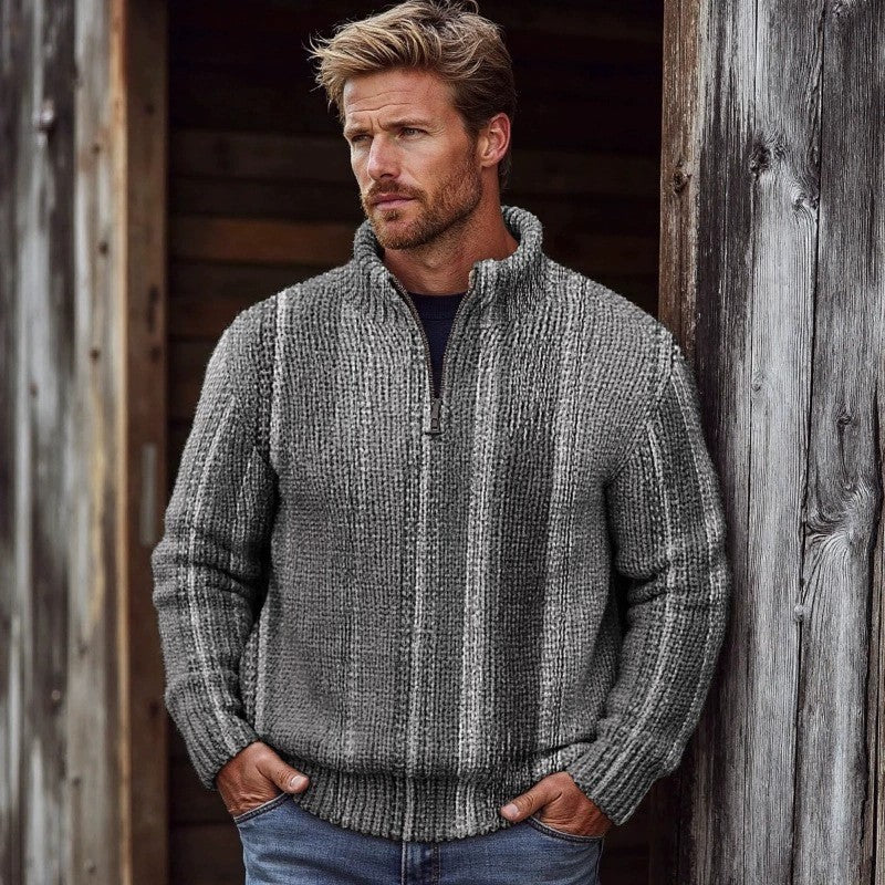 Veste zippée imprimée 3D pour homme – Cardigan décontracté à manches longues