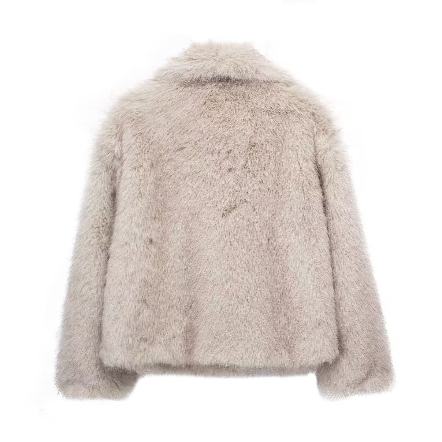 Abrigo de felpa con solapa mullida Loom & Soul™ – Chaqueta de invierno cálida para mujer para una comodidad elegante y sin esfuerzo