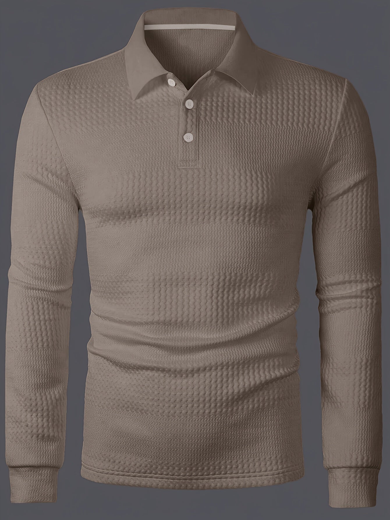 Polo Homme d'Été à Revers Jacquard – Coupe Slim Manches Courtes