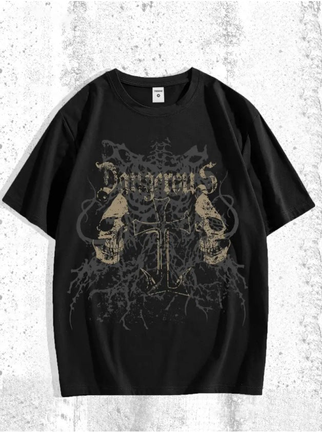 Camiseta retro de algodón para hombre – Manga corta informal de trabajo