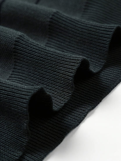 Jersey de cuello cisne de algodón para hombre – Suéter de punto prémium