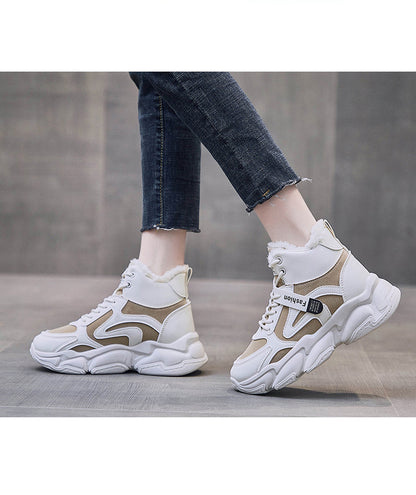 Zapatillas deportivas altas Loom & Soul™ con forro polar para mujer – Calzado de invierno cálido, grueso y cómodo
