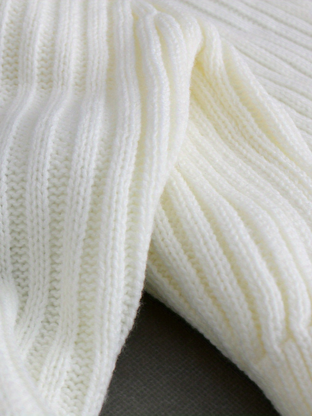 Off-Shoulder Ribbed Sweater – Cropped Long Sleeve Knit Top for Women