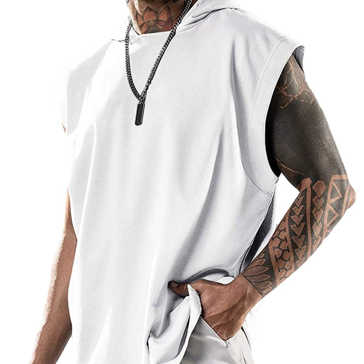 Men’s Sleeveless Hoodie Vest – Performance Gym & Summer Fit