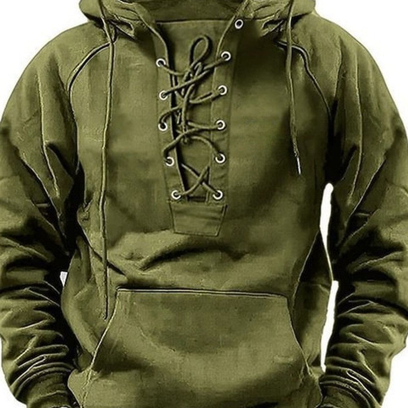 Pull à capuche surdimensionné pour homme – En molleton épais avec poche, grandes tailles