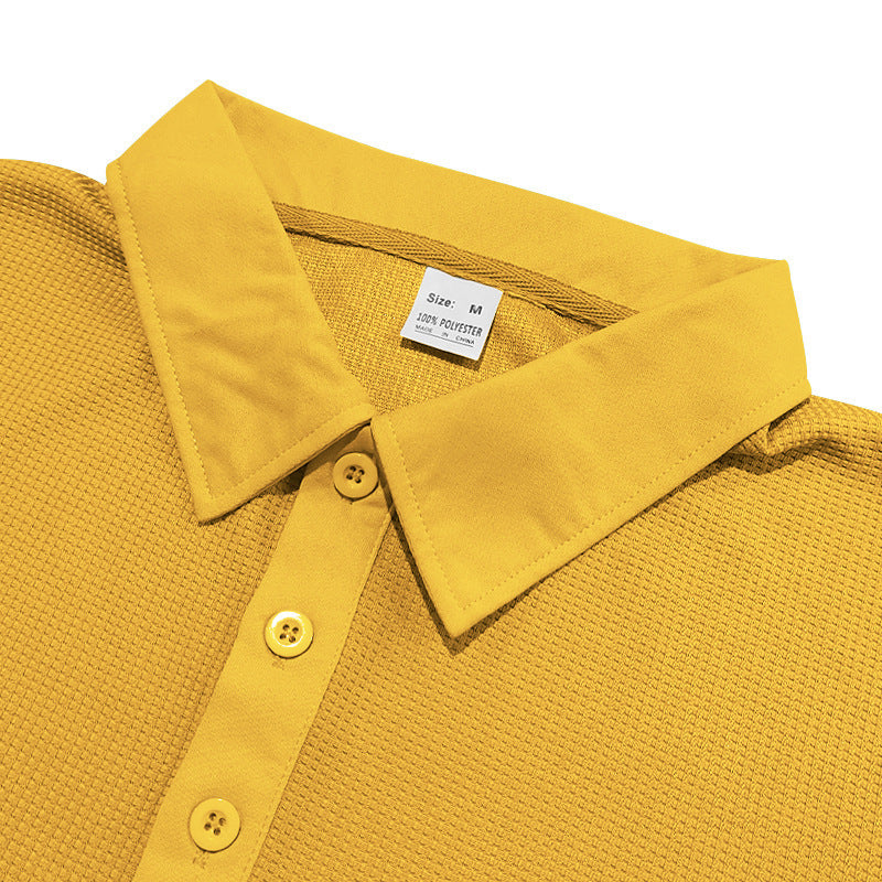 Polo para hombre Loom & Soul™ con textura de gofre – Camisa de verano de manga corta, corte entallado y solapa
