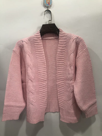 Cárdigan de punto de imitación de mohair para mujer – Abrigo de suéter de invierno cálido y holgado
