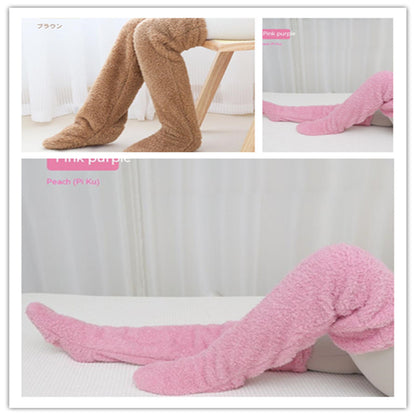 Calcetines largos peludos por encima de la rodilla Loom & Soul™ – Medias unisex cálidas para invierno y para casa