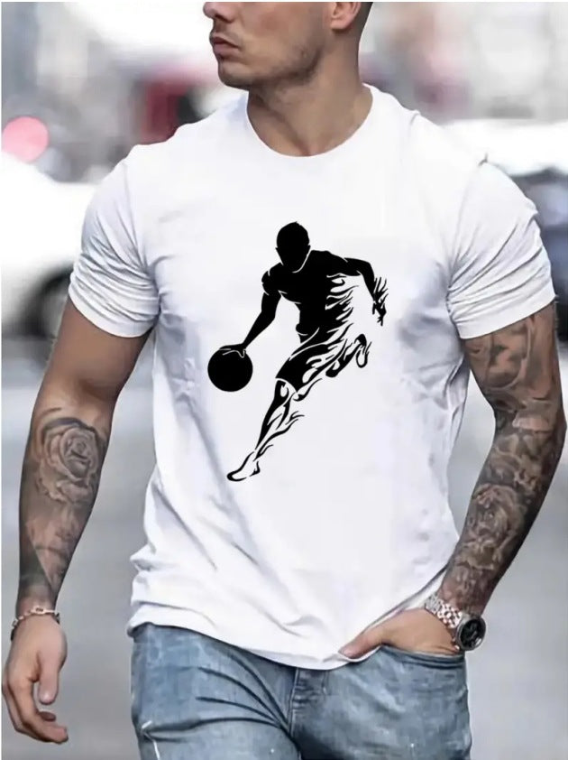 Camiseta retro de algodón para hombre – Manga corta informal de trabajo