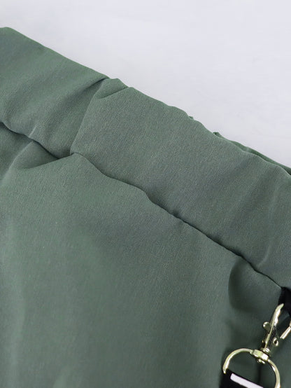 Conjunto de dos piezas con cremallera y diseño direccional – Ropa urbana informal para mujer