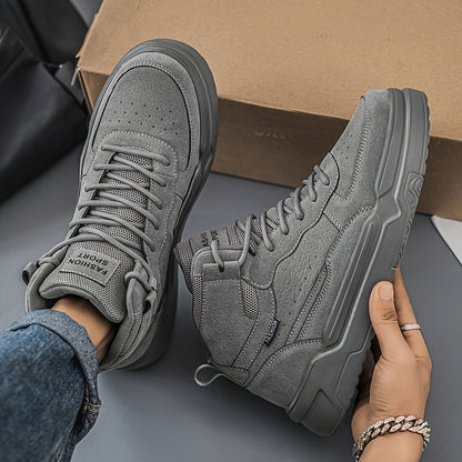 Zapatillas de deporte urbanas de caña alta para hombre – Zapatillas deportivas con cordones