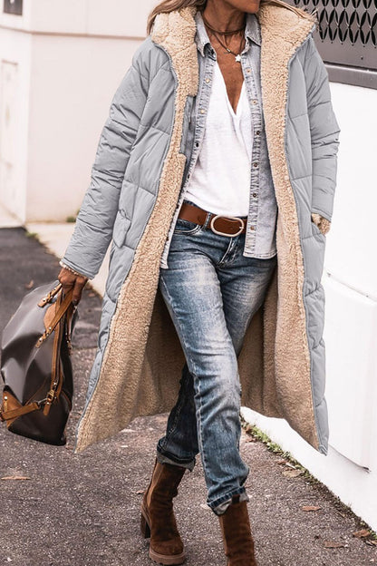 Chaqueta larga Loom & Soul™ Street Chic — Chaqueta de mezcla de algodón de longitud media para mujer con bolsillos | Elegante, cómoda y que inspira confianza