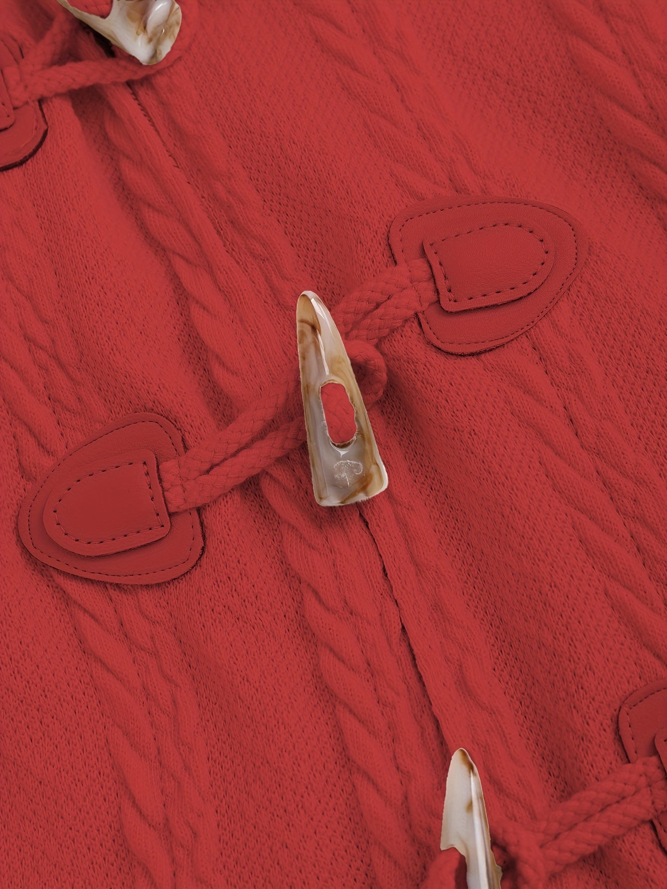 Abrigo con capucha de cuadros Y2K para mujer – Chaqueta larga de invierno con retazos rojos y blancos