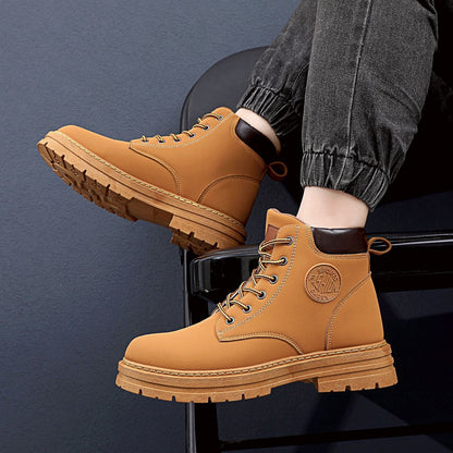 Botas Martin para hombre Loom & Soul™ – Botines de invierno gruesos impermeables con suela de goma antideslizante