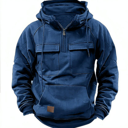 Sudadera con capucha y cremallera para hombre Loom & Soul™ - Sudadera gruesa de forro polar con capucha con cordón y bolsillos
