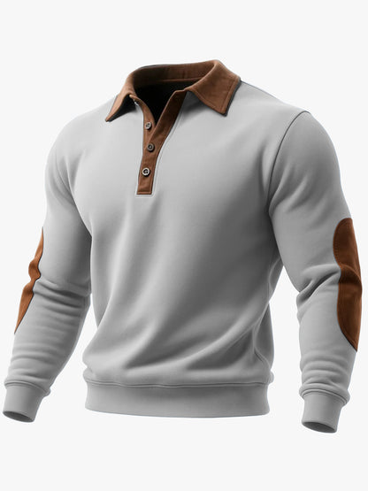 Sudadera con media cremallera y estampado 3D estilo étnico para hombre – Casual, holgada, de manga larga