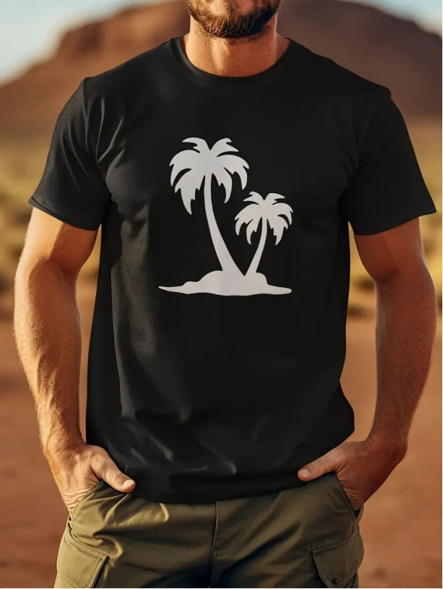 Camiseta retro de algodón para hombre – Manga corta informal de trabajo